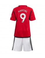 Manchester United Anthony Martial #9 Domácí dres pro děti 2023-24 Krátký Rukáv (+ trenýrky)